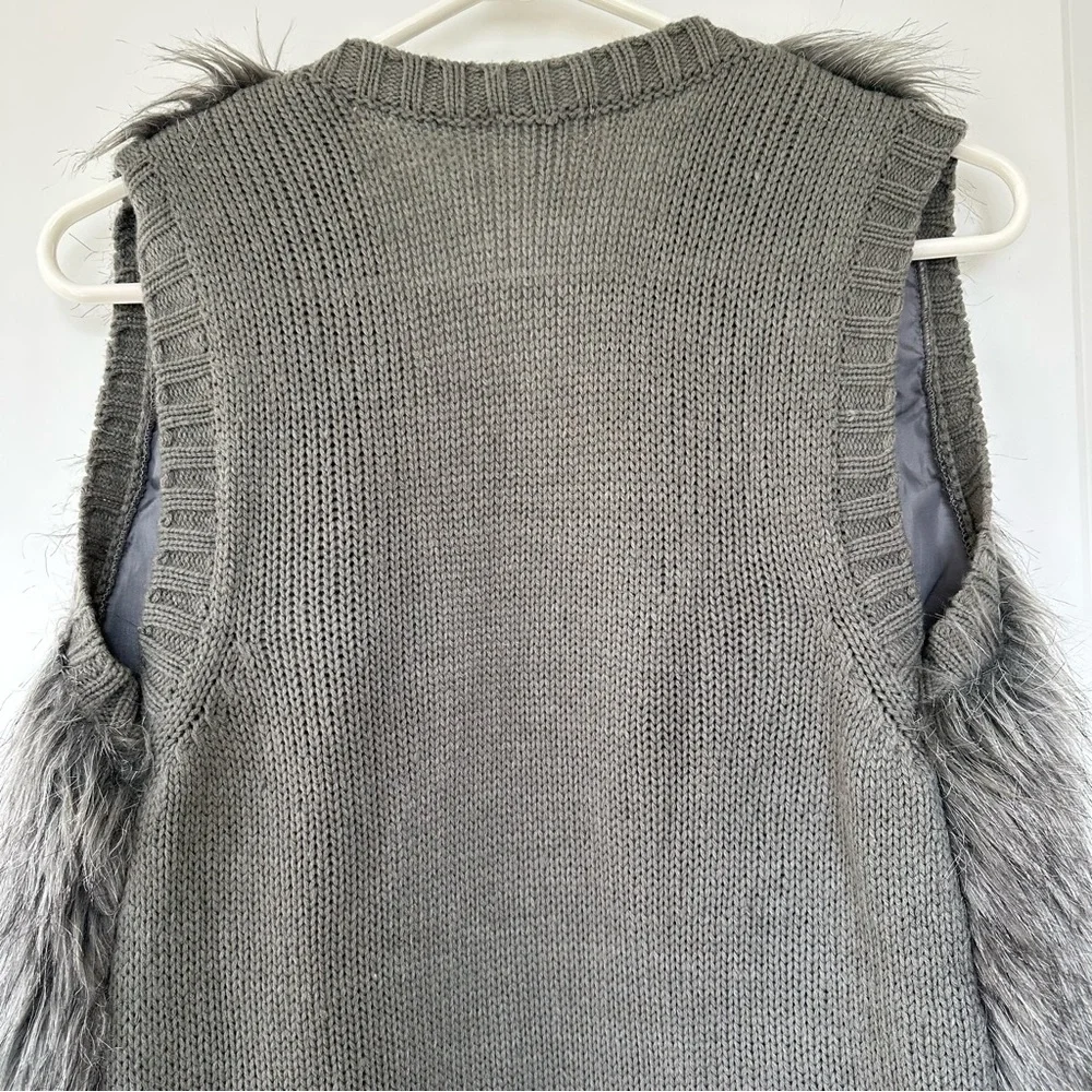 Xhilaration Gray Faux Fur Vest - Picture 8 of 11